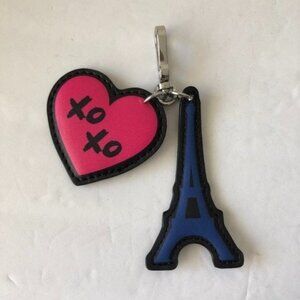 Karl Lagerfeld Handbag Charm Key Chain  Eiffel and Heart